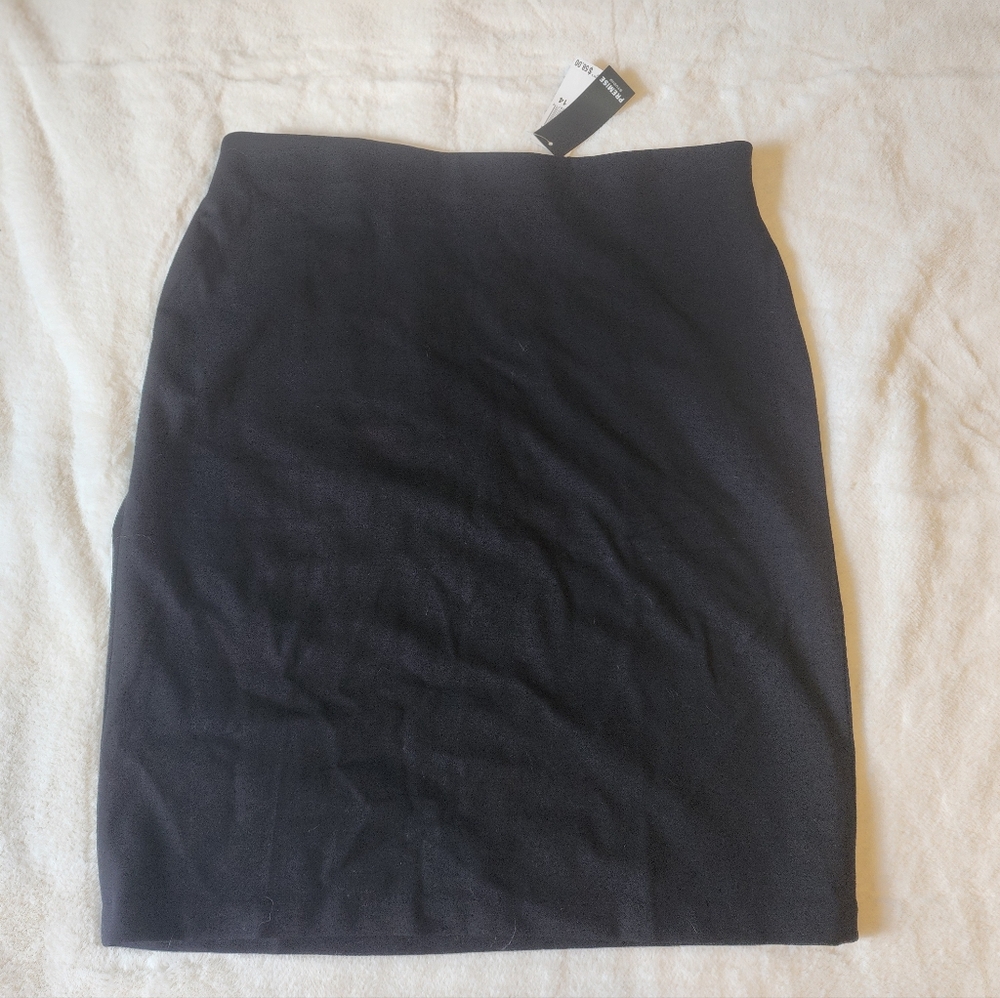 Premise Black Knee-Length Pencil Skirt for Work